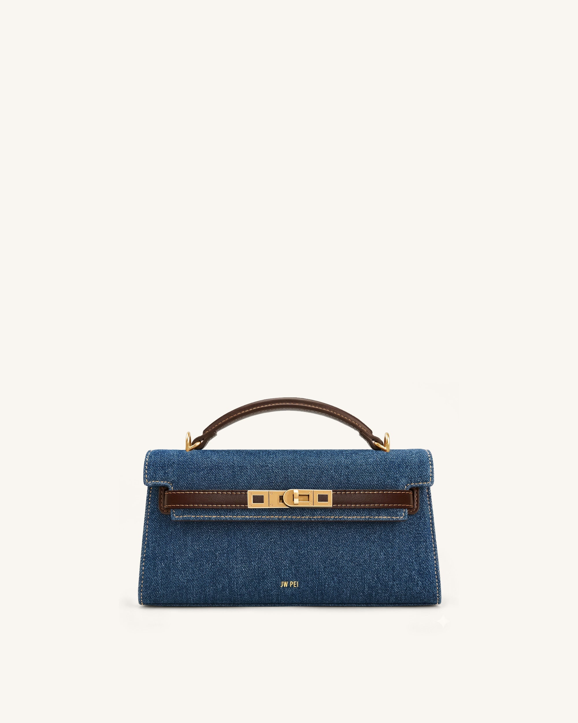 Noor Top Handle Bag - Blue Denim | JW PEI