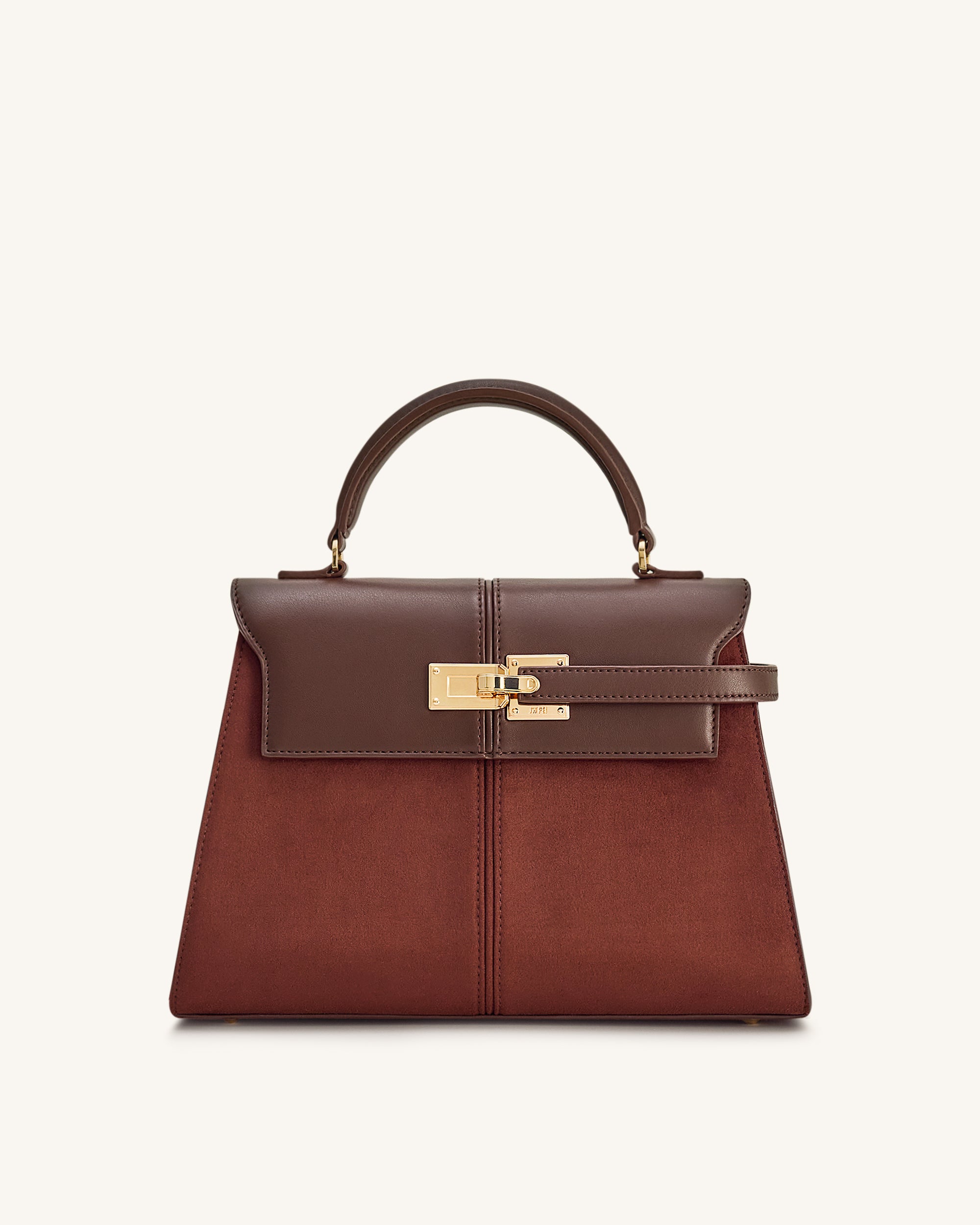 ⭐️HERMES/エルメス ボリード ジジェ スウェード手袋 ブラウンレディース Elise Large Faux Suede Top Handle Bag - Mocha Brown | JW PEI
