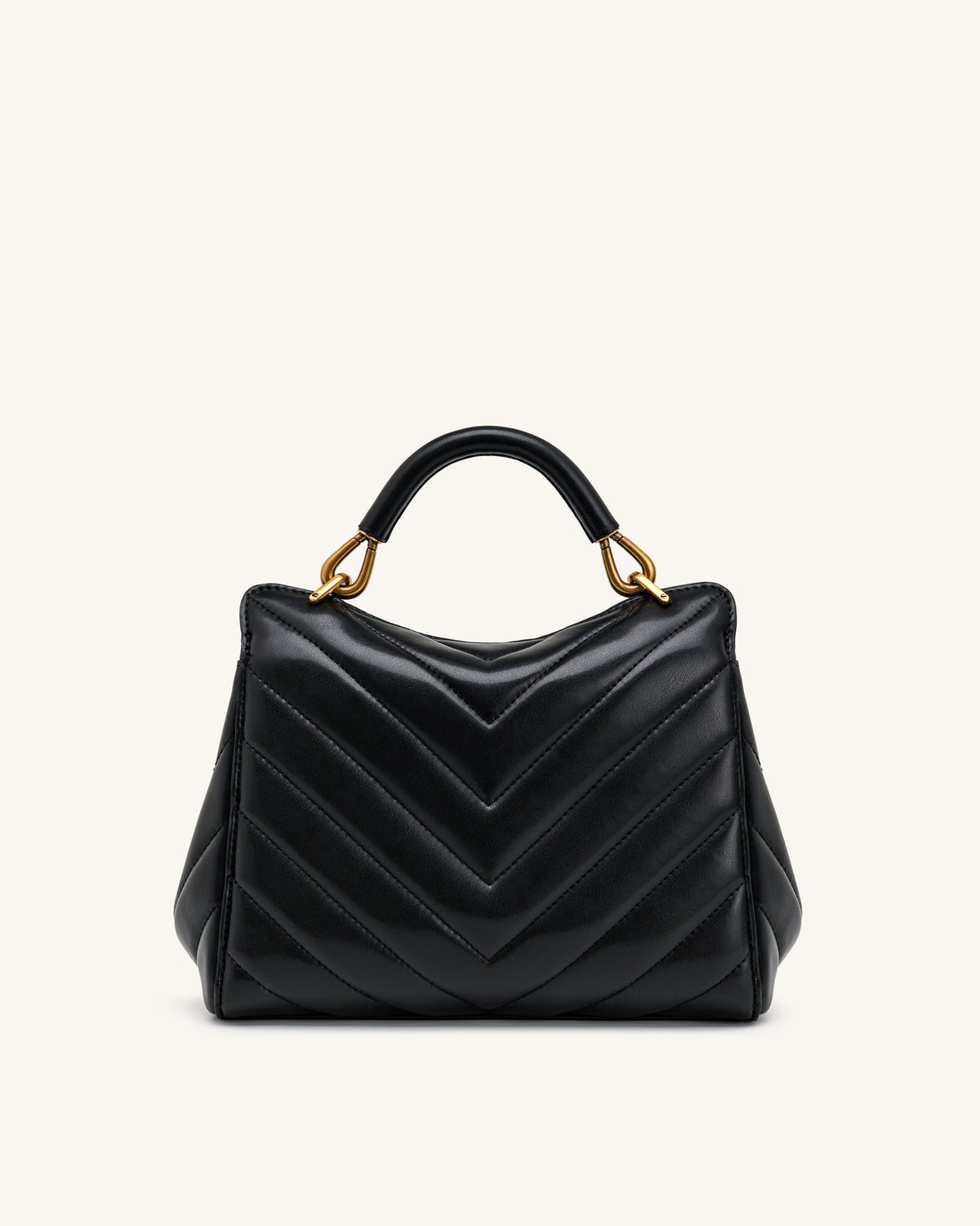 Lucia Classic Top Handle Bag - Jet Black