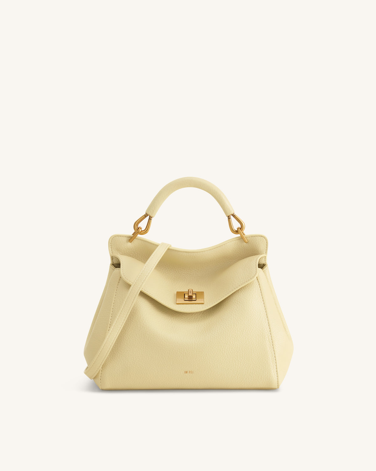 Lucia Classic Top Handle Bag - Light Yellow