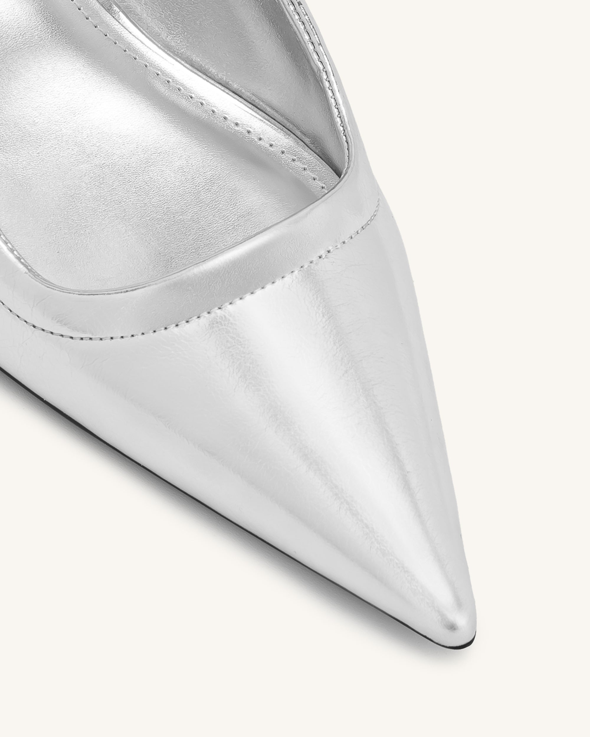 Helena Pierced Mules - Silver