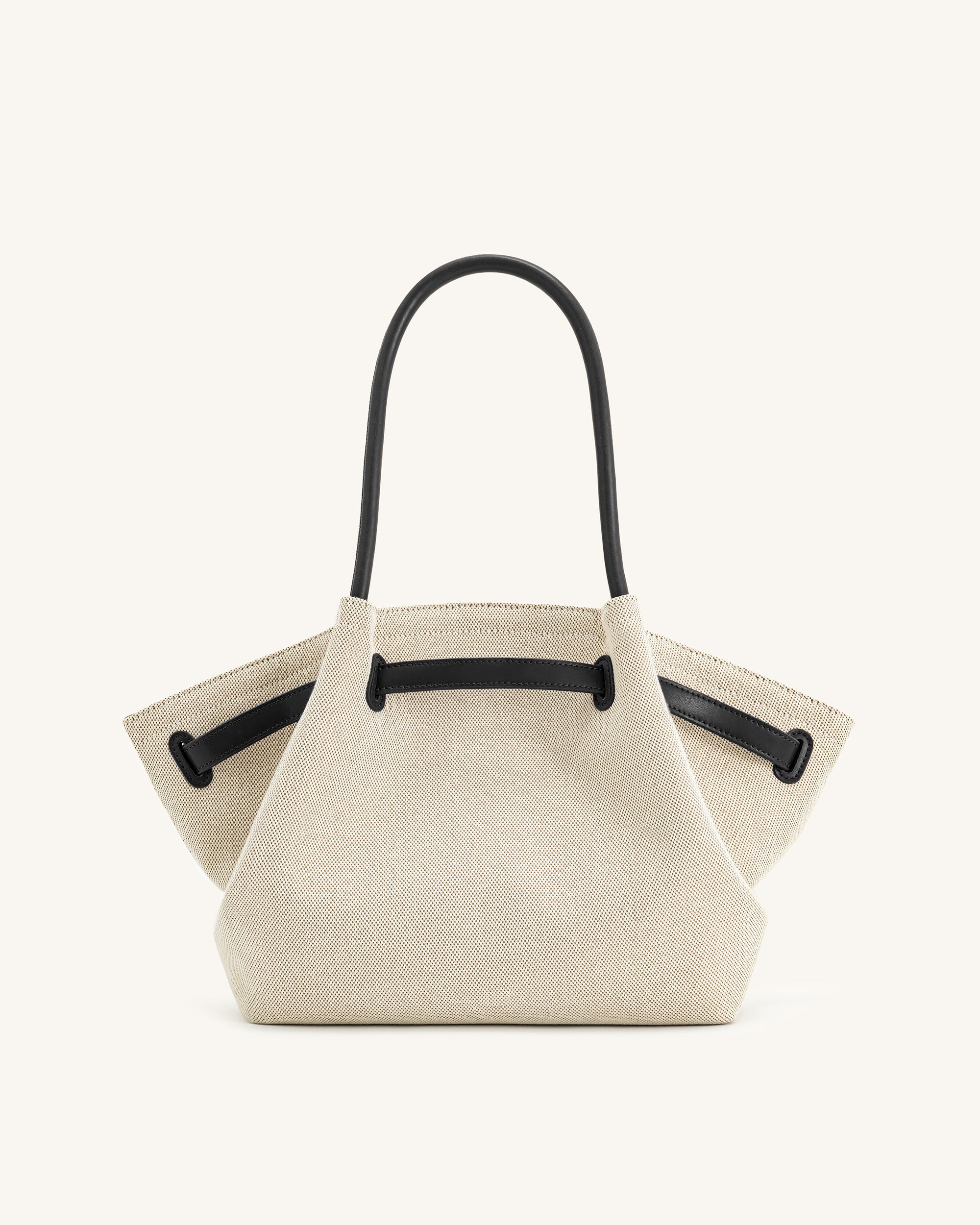 Hana Medium Tote Bag - Black Canvas
