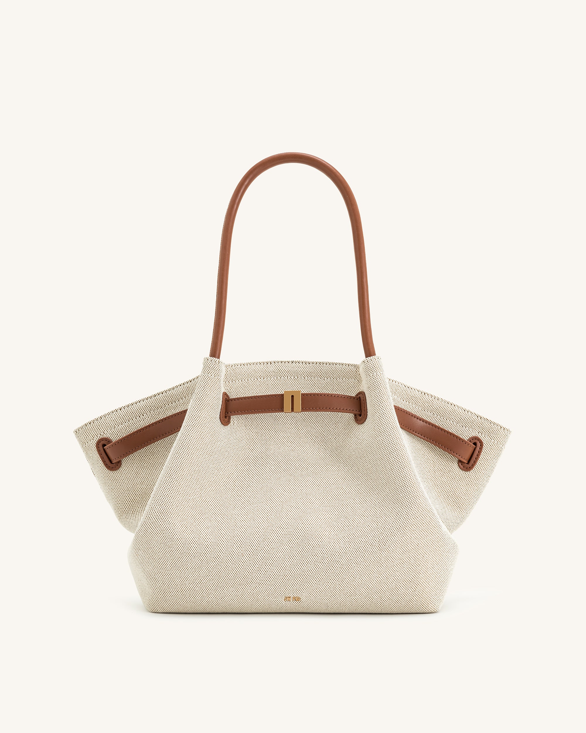 Hana Medium Tote Bag - Brown Canvas | JW PEI