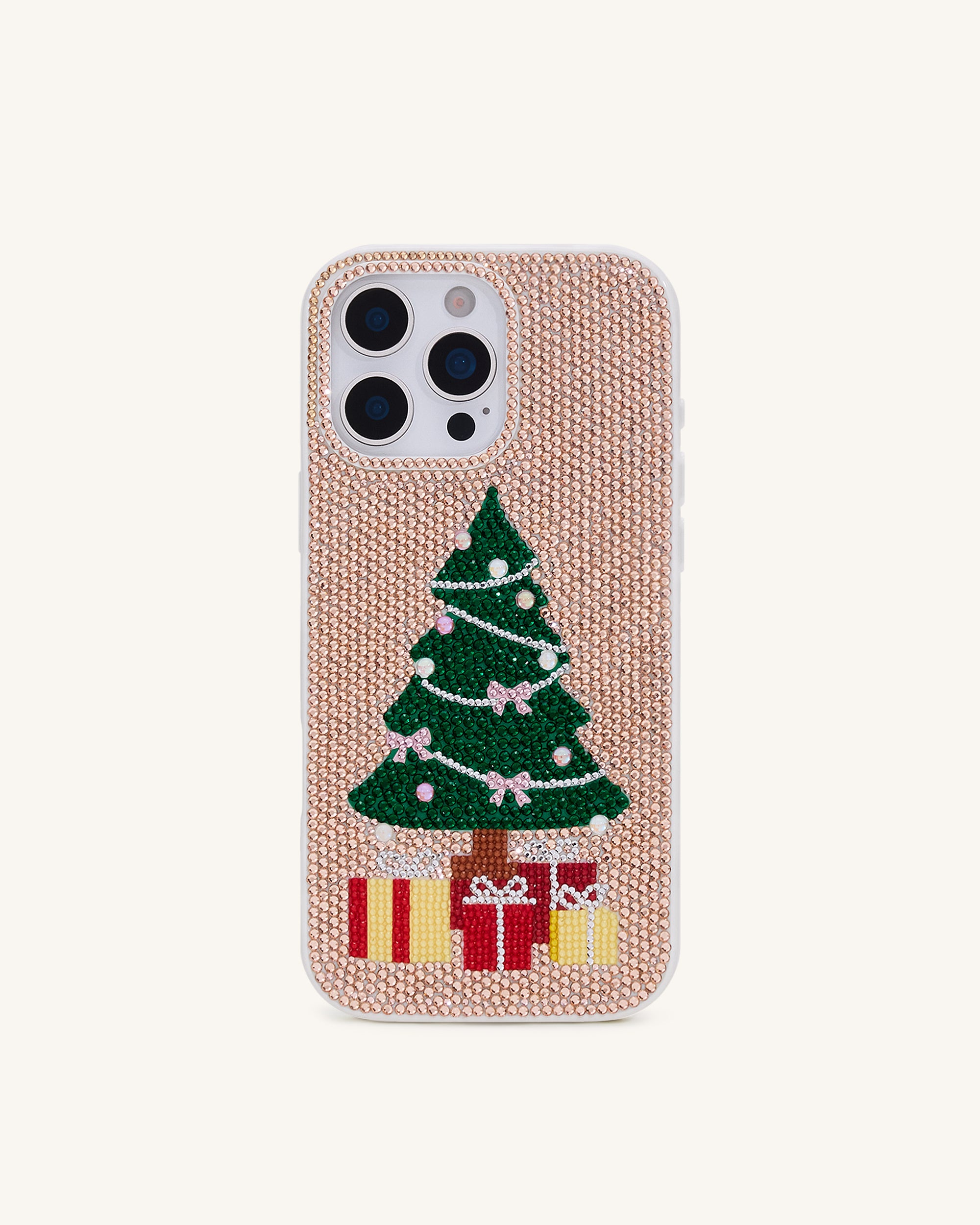 Christmas Tree Bling Phone Case - Gold