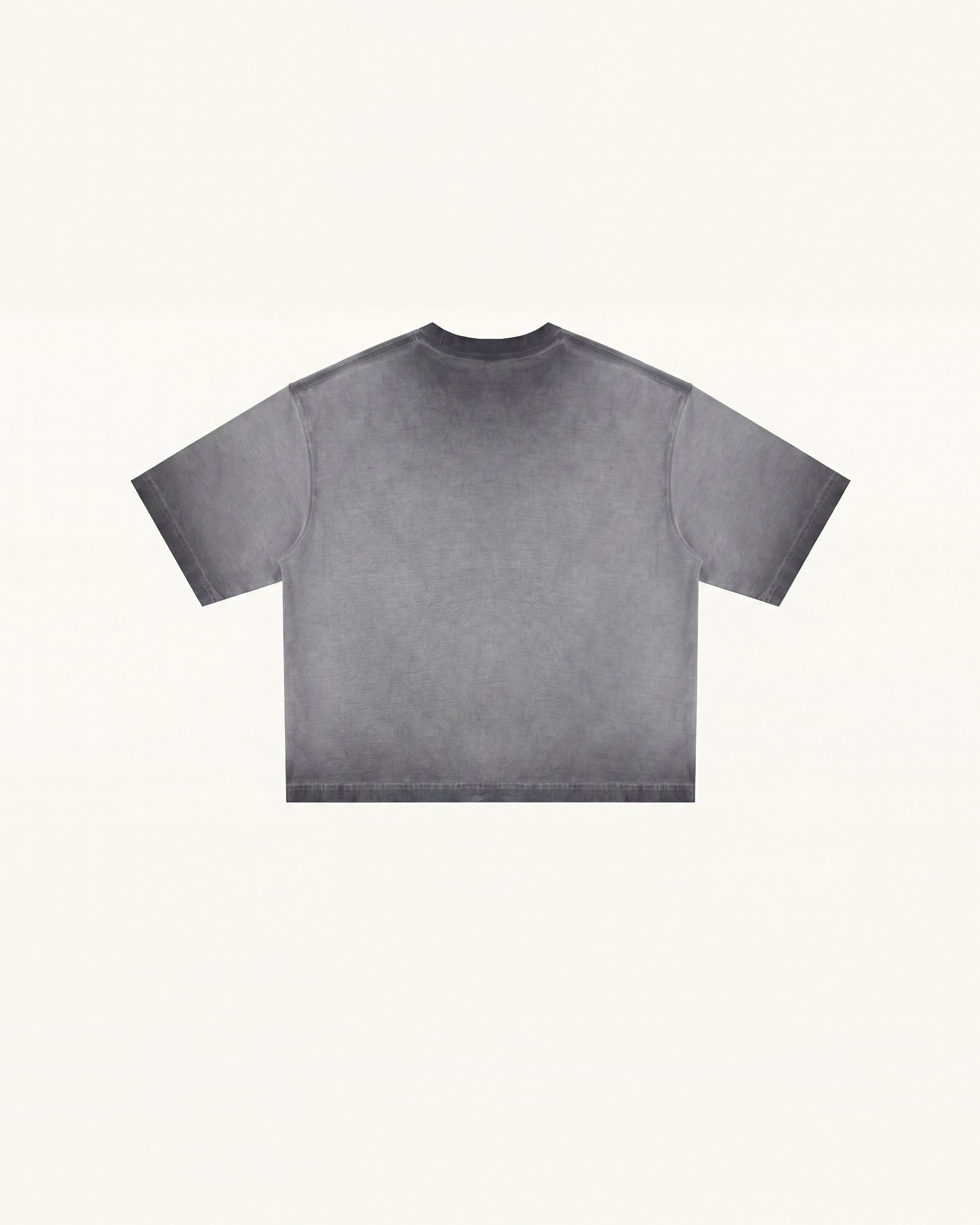 The Angelic Dripping Crystal Wings Tee - Washed Grey