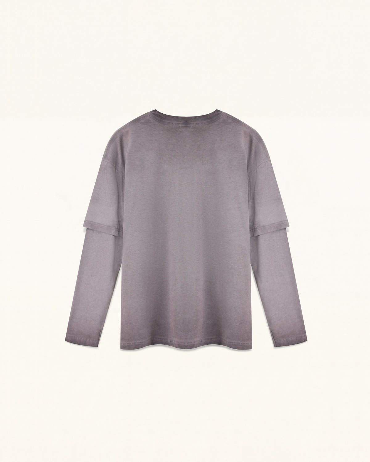 Rhinestone Rose Layered Sleeve Washed Tee - Faded Mauve