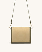 Mini Flap Faux Suede Crossbody - Green