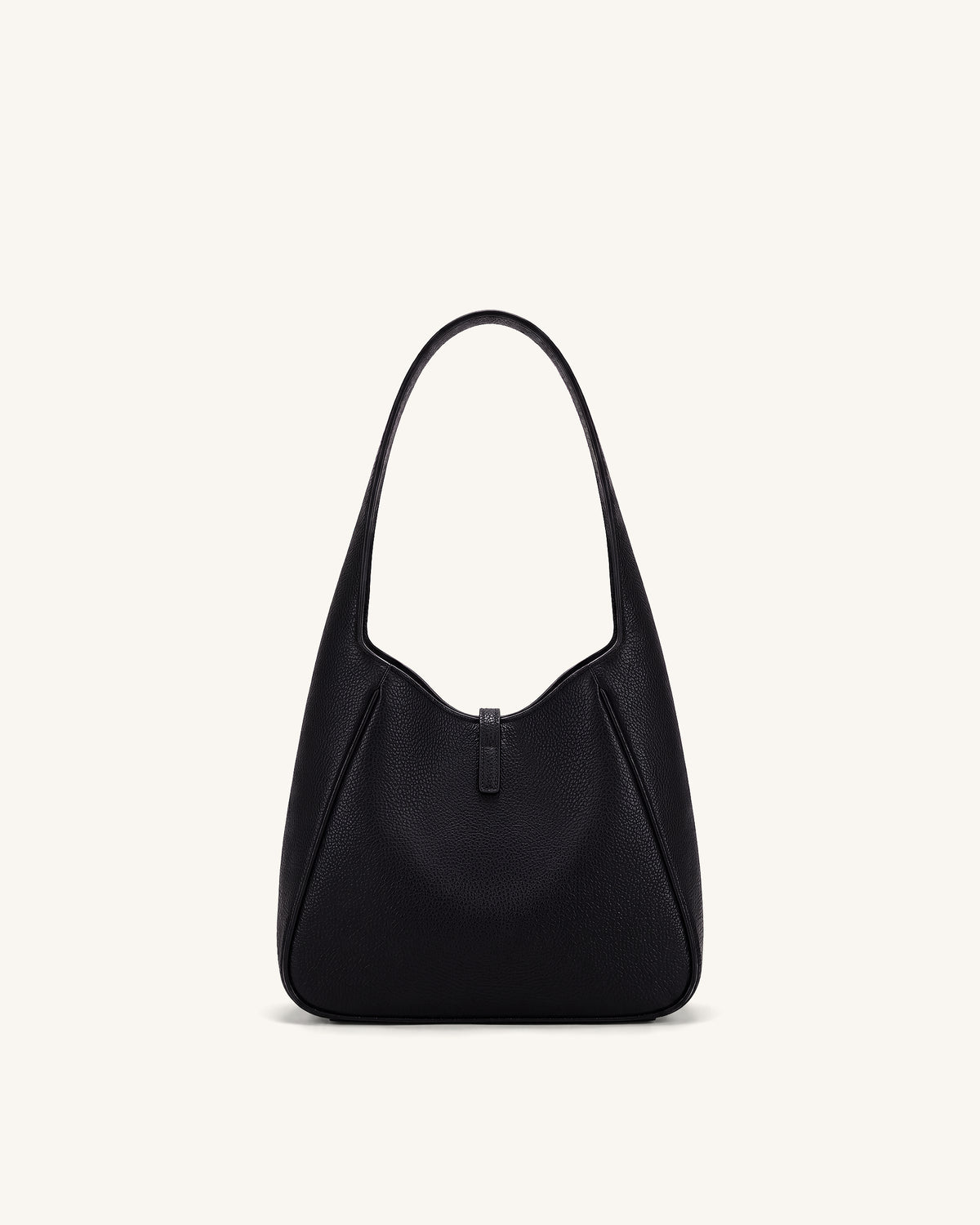 Bruna Pebbled Hobo Bag - Black