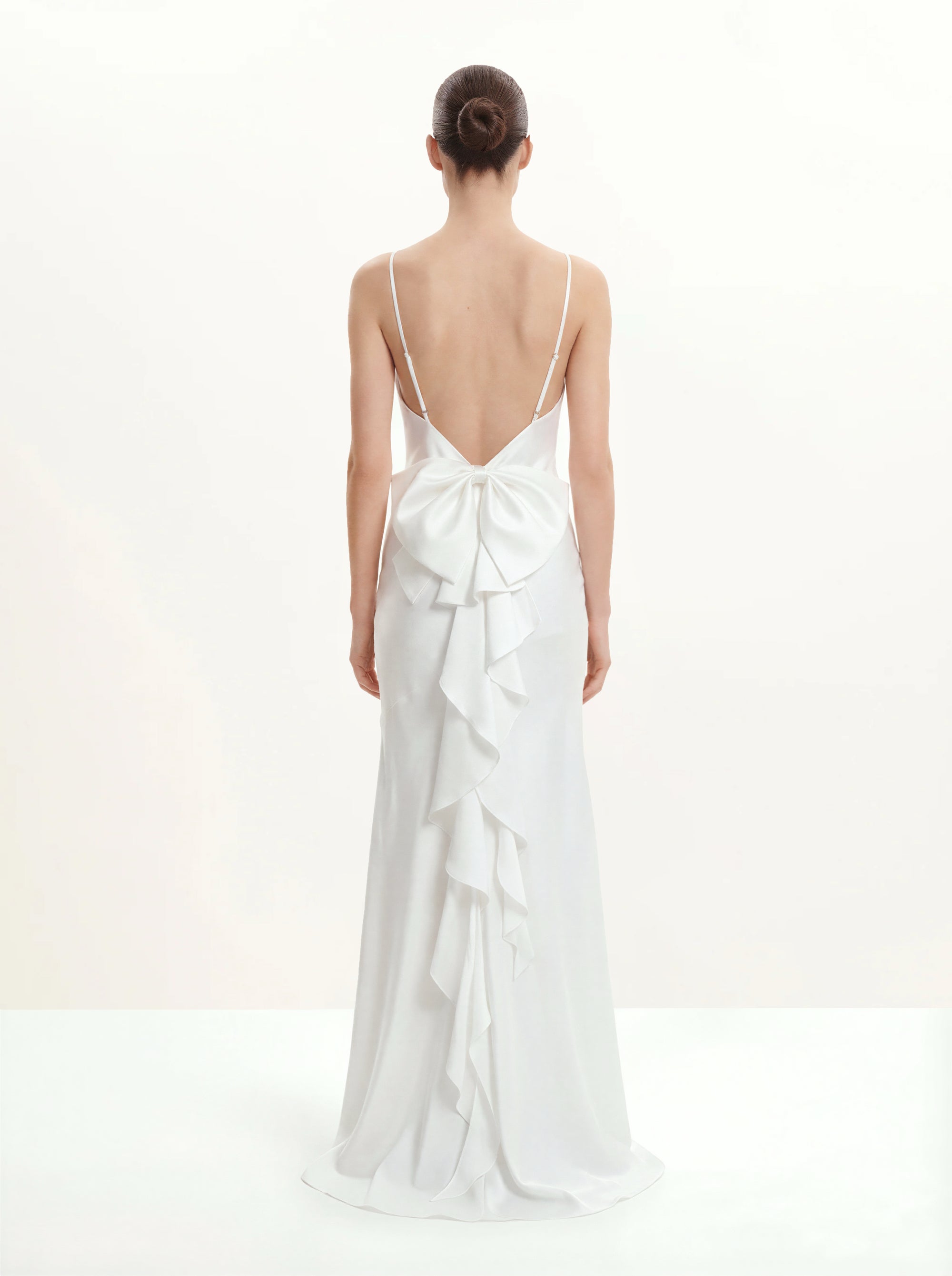 satin cowl neck dress white Petra White cowl-neck maxi gown in Silk Satin