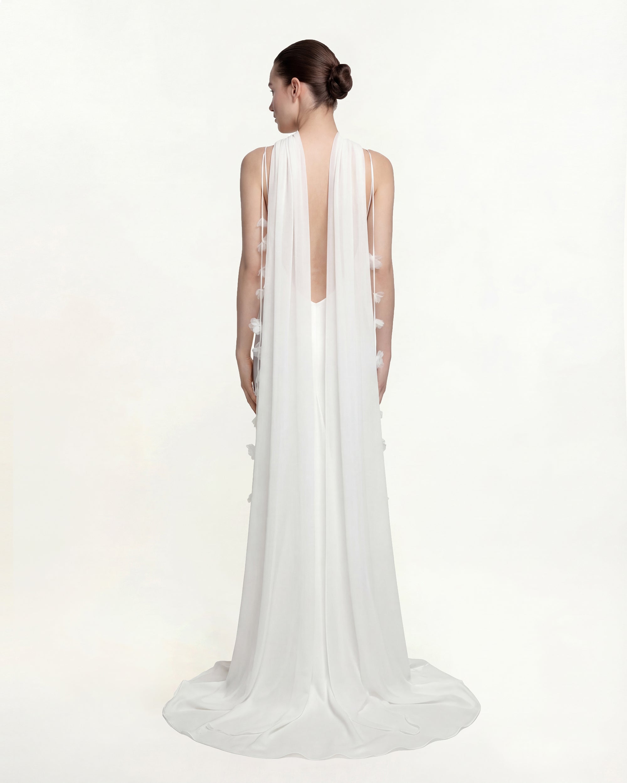 Tulle Cape Shawl - White