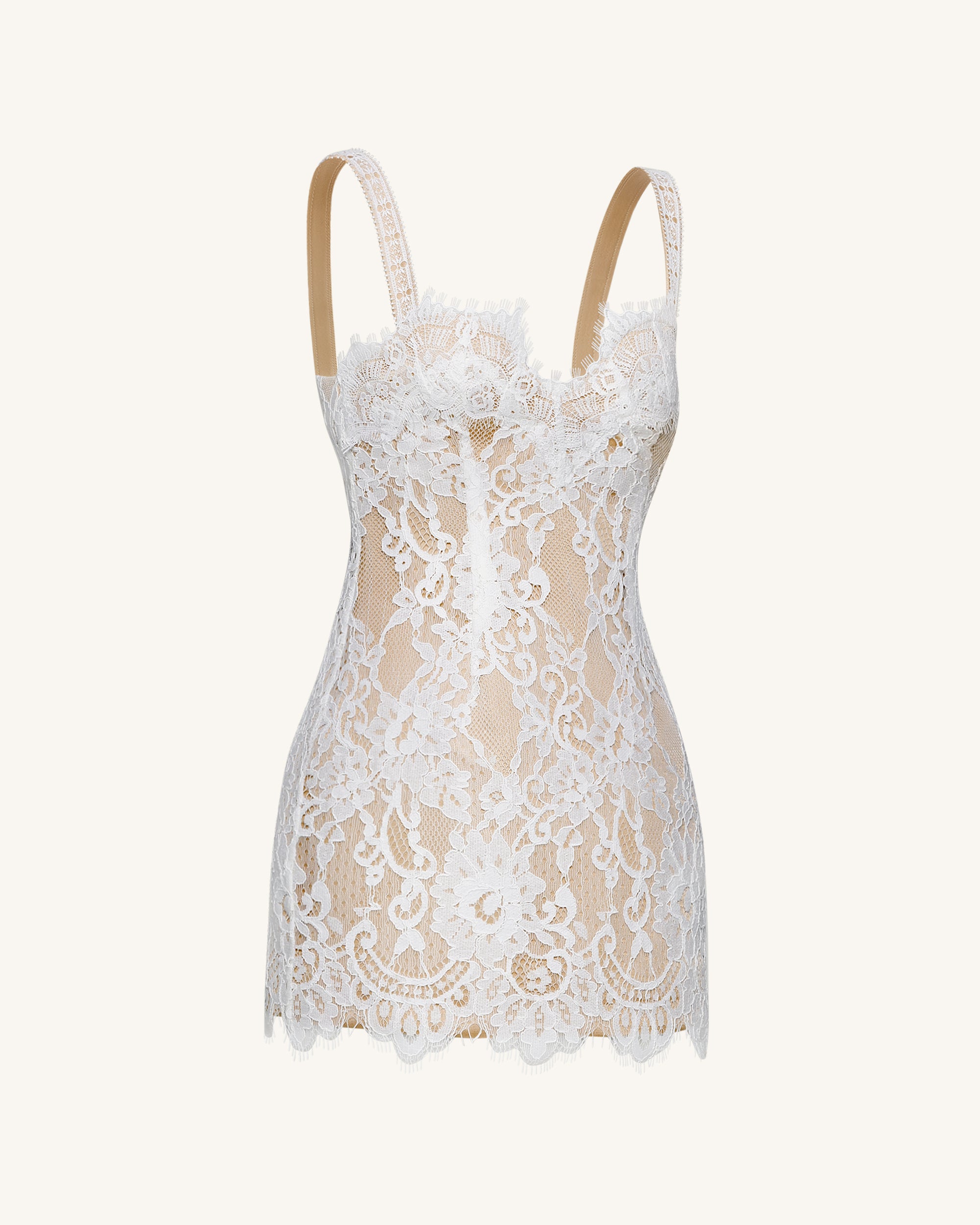 Eyelash Lace Bustier Bodycon Dress - White | JW PEI Eyelash Lace Bustier Bodycon Dress - White | JW PEI