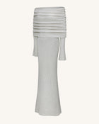 Knit Off-Shoulder Maxi Dress - Cream