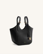 Ines Padlock Tote Bag - Black