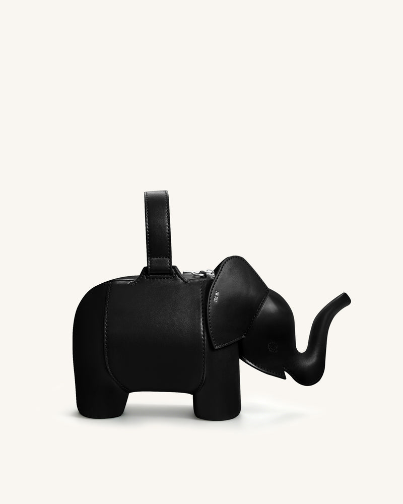 Claire Elephant Shaped Handbag - Black