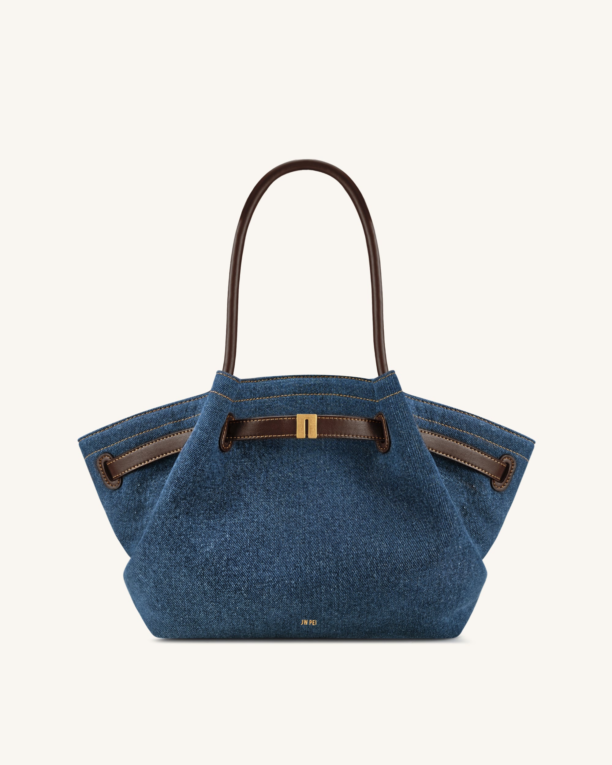 Hana Medium Denim Tote Bag - Blue Denim