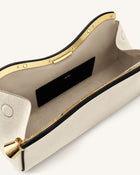 Naomi Curved Shoulder Bag - Black Canvas