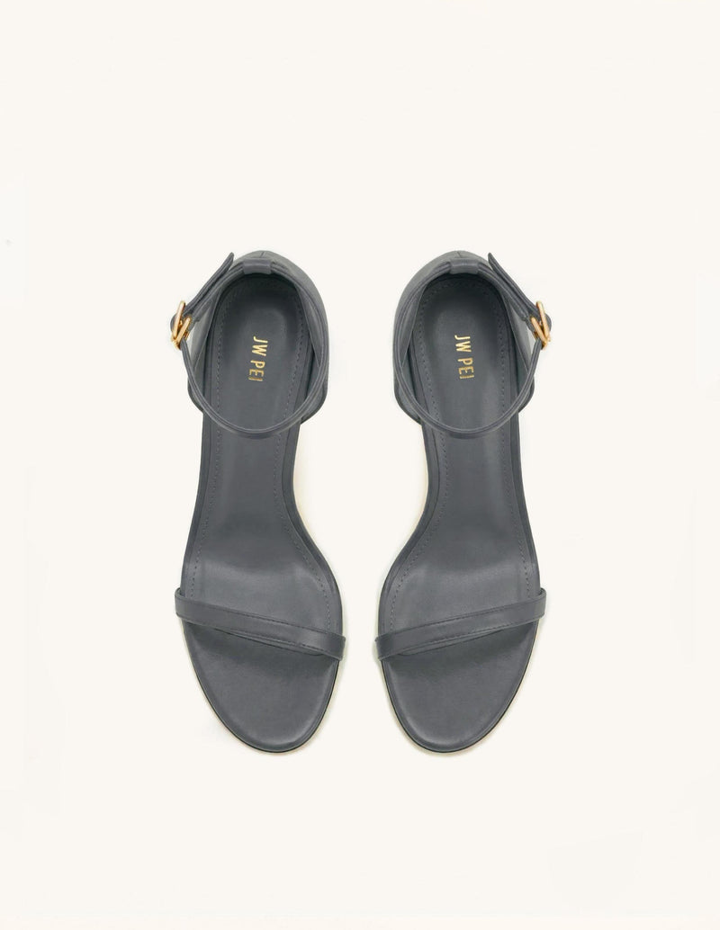 Alivia Ankle Strap Sandals - Gray