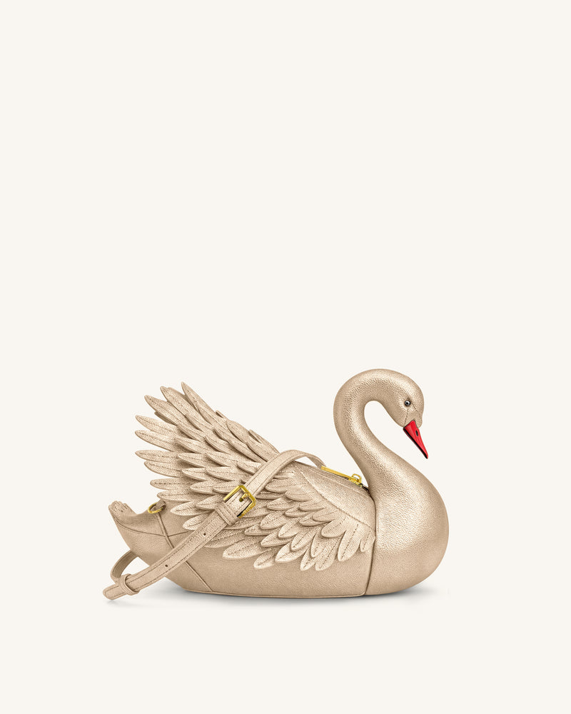 Alani Swan Shaped Crossbody Bag - Gold