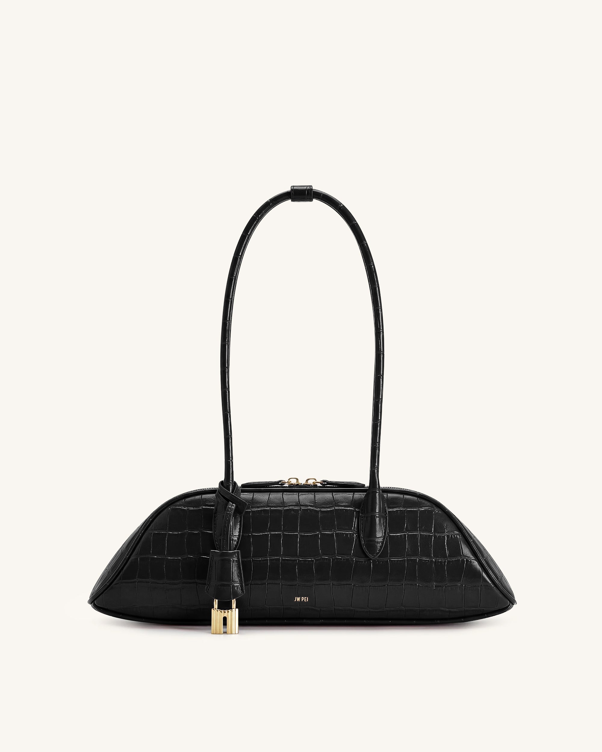 Zora Shoulder Bag - Black Croc