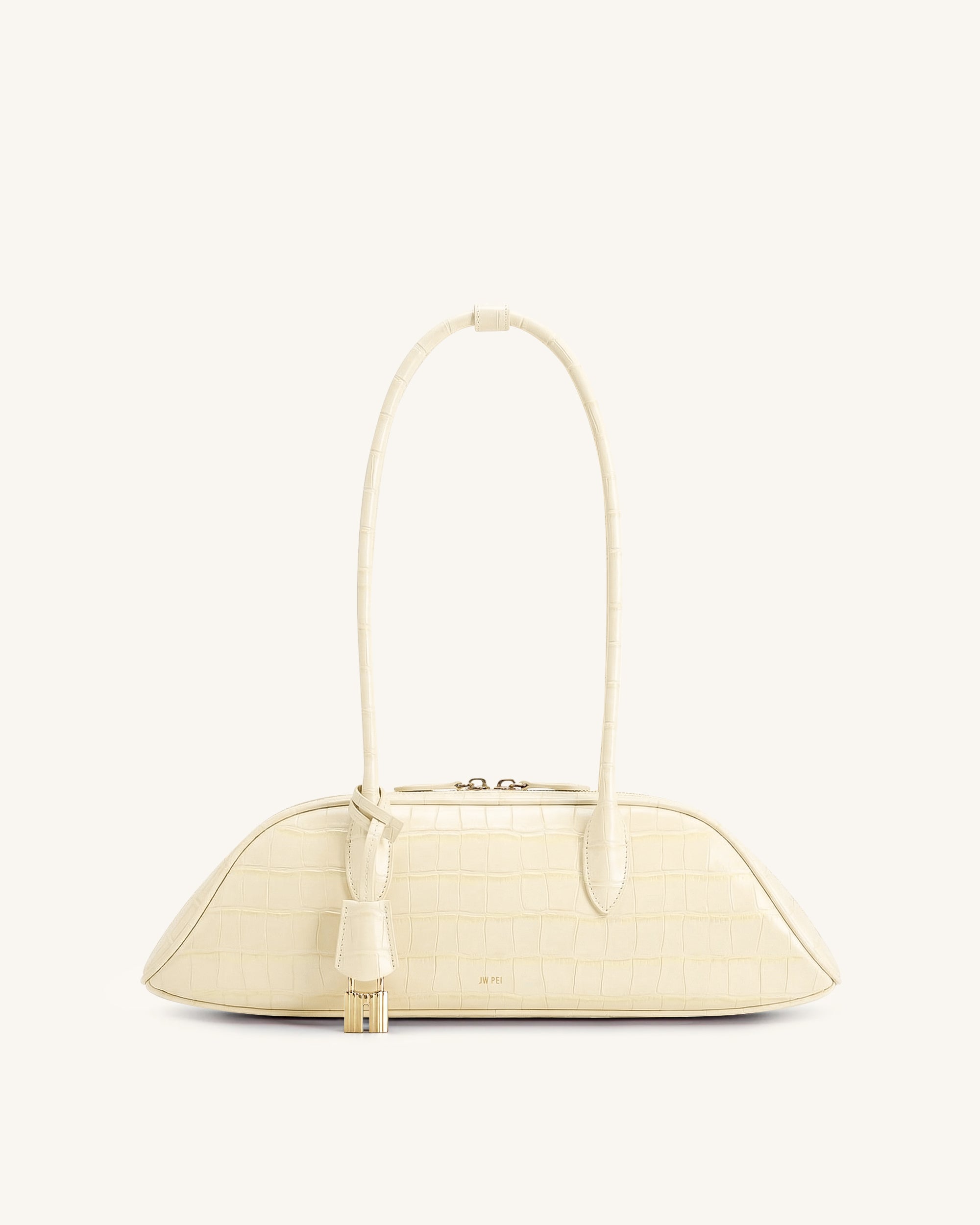 Zora Shoulder Bag - Off-White Croc