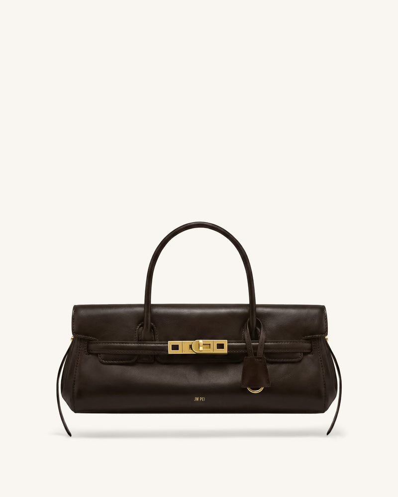 Yara Small Top Handle Shoulder Bag - Deep Coffee