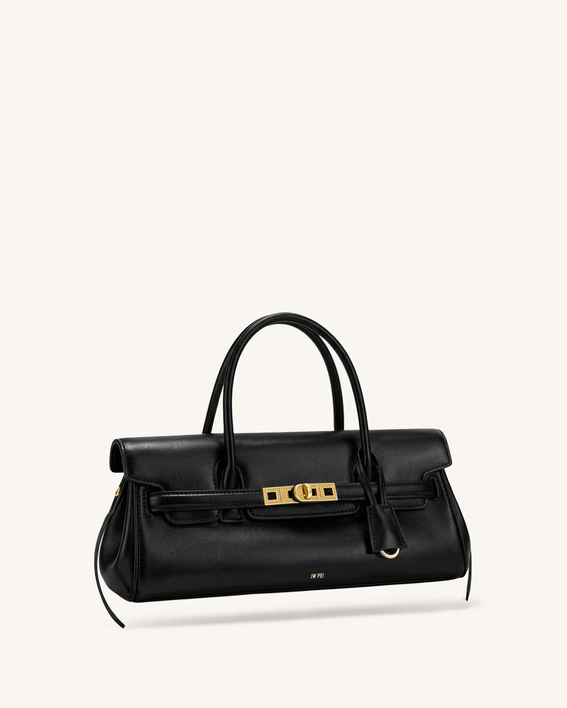 Yara Small Top Handle Shoulder Bag - Black
