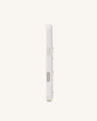 Butterfly Pearl Embellished Phone Case - White