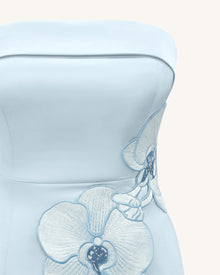 Orchid Embroidered Dress - Light Blue