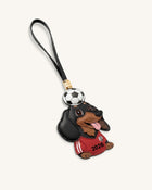 World Cup Dachshund Soccer Ball Bag Charm - Red