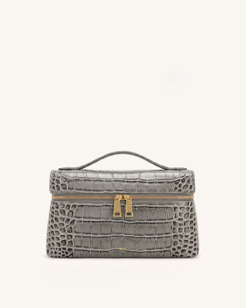 Thea Top Handle Bag - Grey Croc