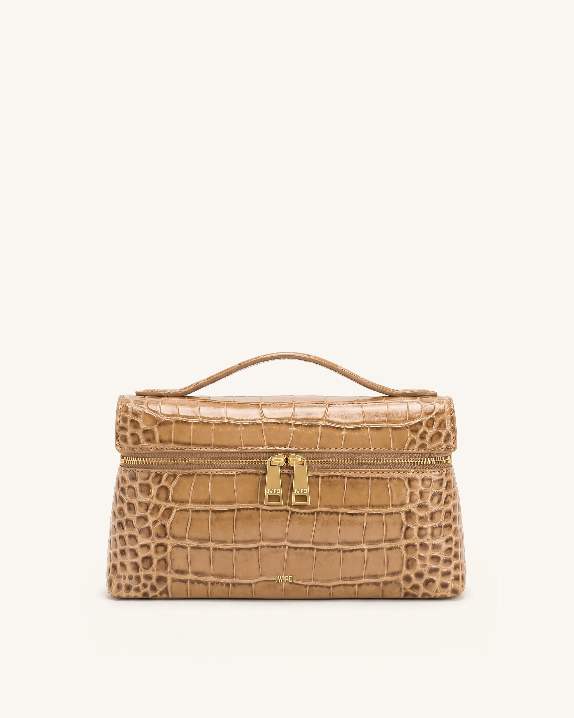 Thea Top Handle Bag - Khaki Croc