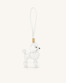 Poodle Bag Charm - White