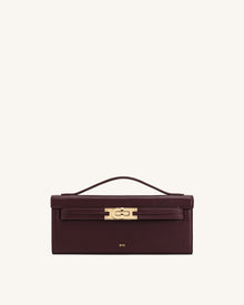 Bria Structured Top Handle Bag - Deep Burgundy