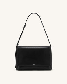 Isolde Flap Shoulder Bag - Black