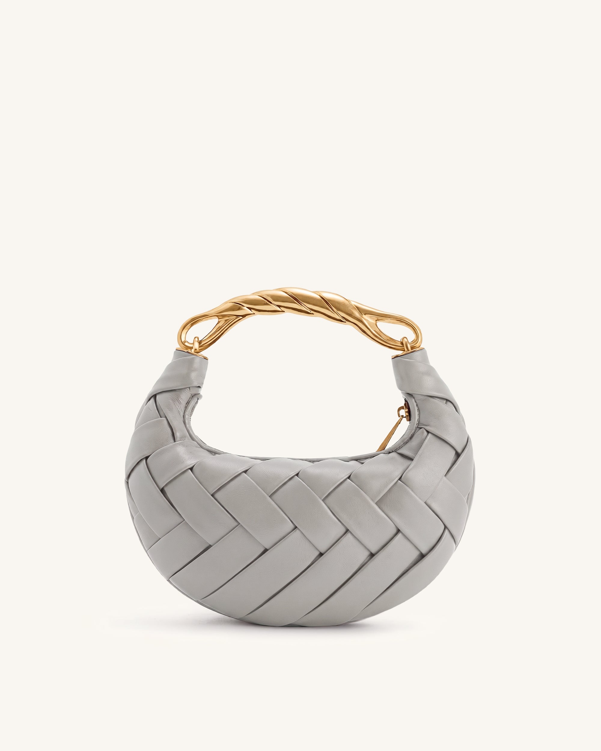 Orla Woven Handbag - Grey