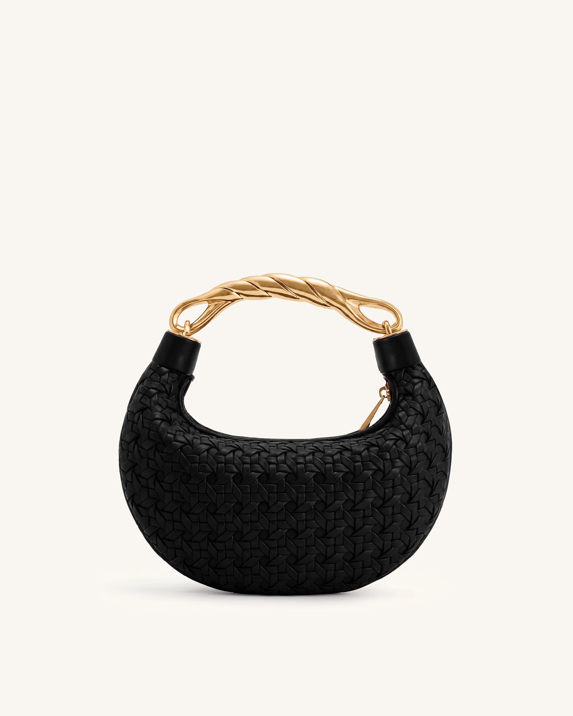 Orla Woven Handbag - Black