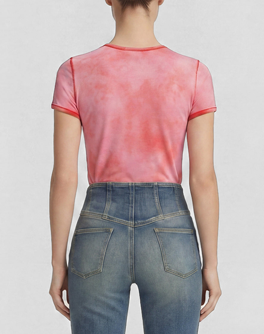 The Lil Sinful Ringer Cloud Cover T-shirt - Strawberry Haze