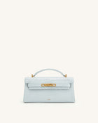 Noor Top Handle Bag - Blue Croc