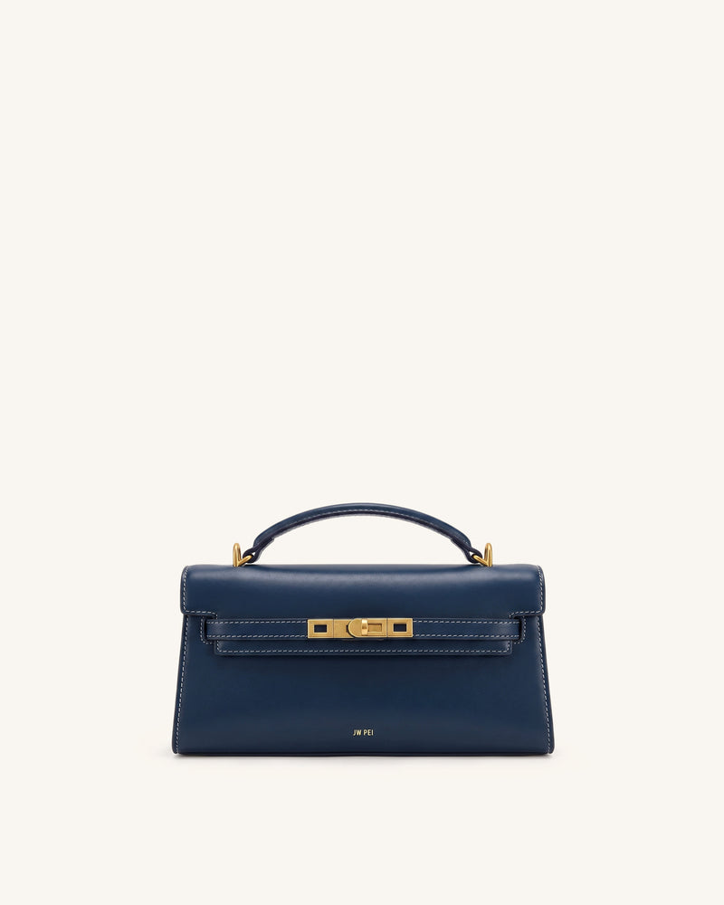 Noor Top Handle Bag - Navy Blue