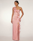 Orchid Embellished Cutout Slit Maxi Dress - Blush Pink