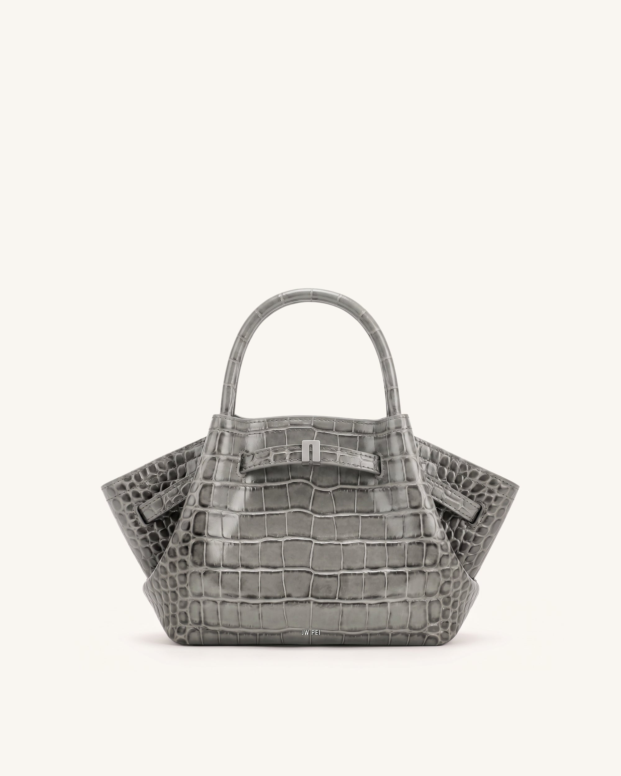 Hana Mini Tote Bag - Grey Croc