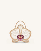 Flora Orchid Shaped Top Handle Bag - Champagne