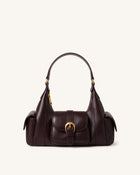 Estelle Pocket Shoulder Bag - Dark Brown