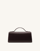Delphine Flap Top Handle Bag - Dark Brown