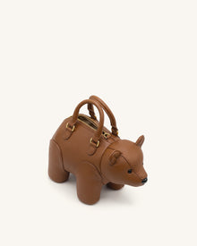Bernie Bear Top Handle Bag - Brown