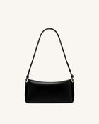 Lucia Asymmetric Flap Shoulder Bag - Black