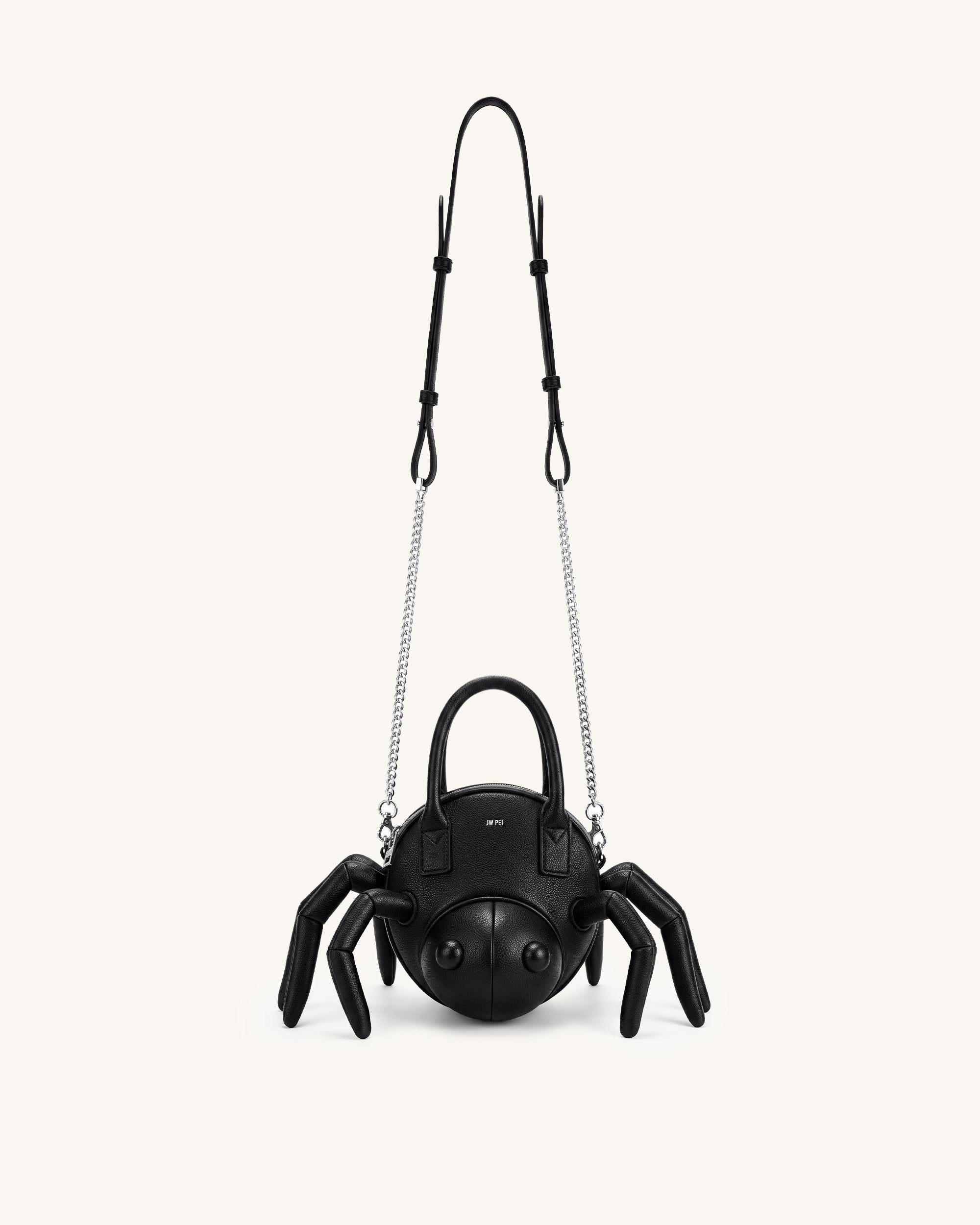 Siena Spider Shaped Top Handle Bag - Black