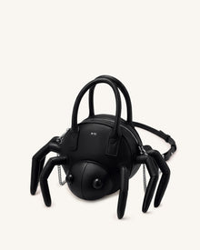 Siena Spider Shaped Top Handle Bag - Black