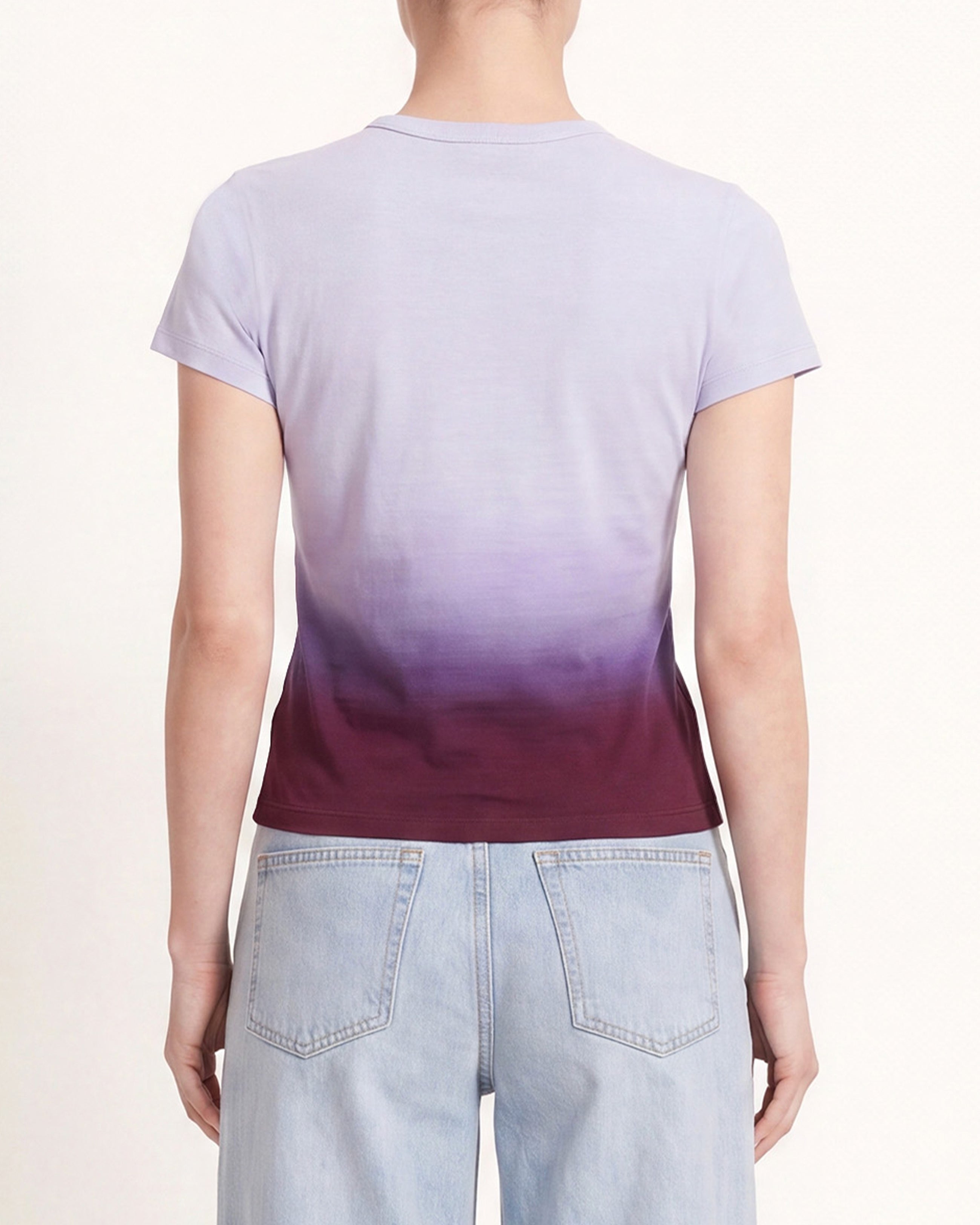 The Glitz Ombre Rhinestone Logo Tee - Plum Twilight
