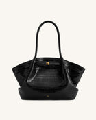 Hana Large Tote Bag - Black Croc